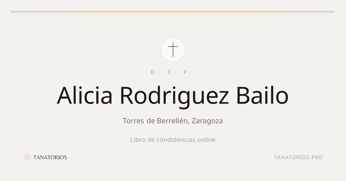 Memorial de Alicia Rodriguez Bailo