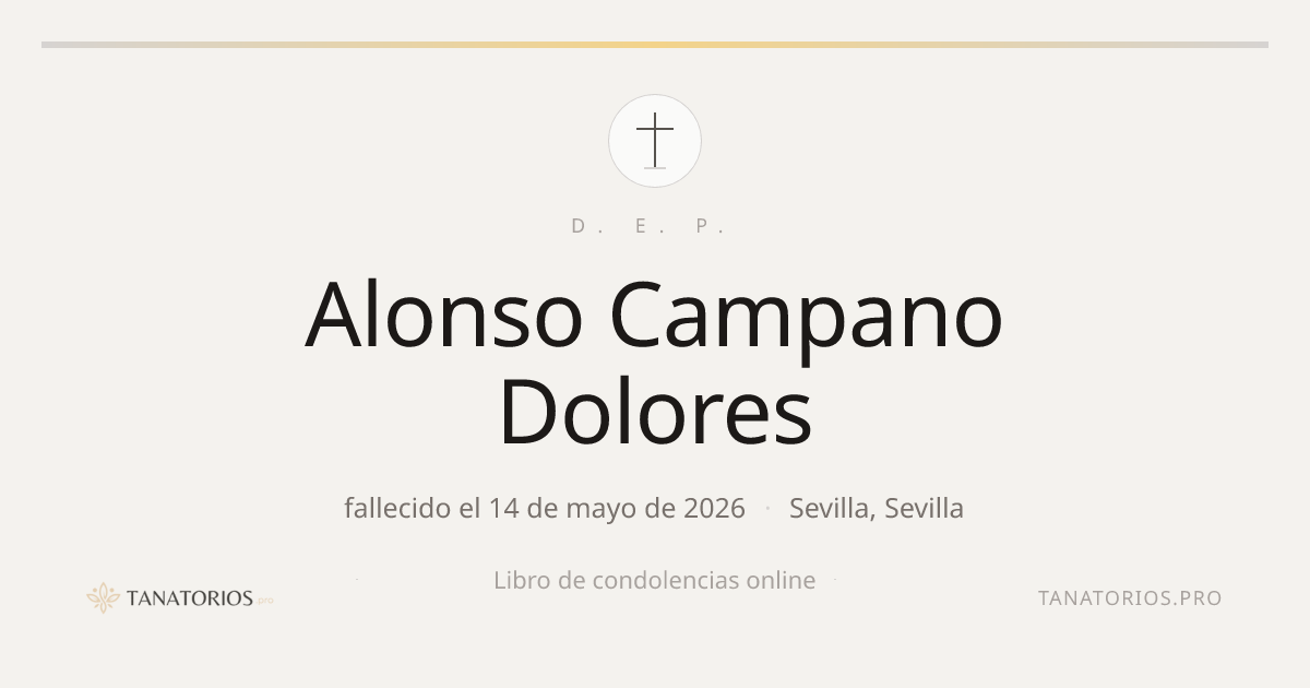 Memorial de Alonso Campano Dolores