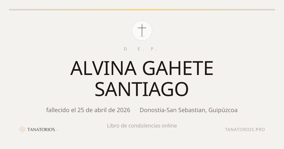 Memorial de ALVINA GAHETE SANTIAGO