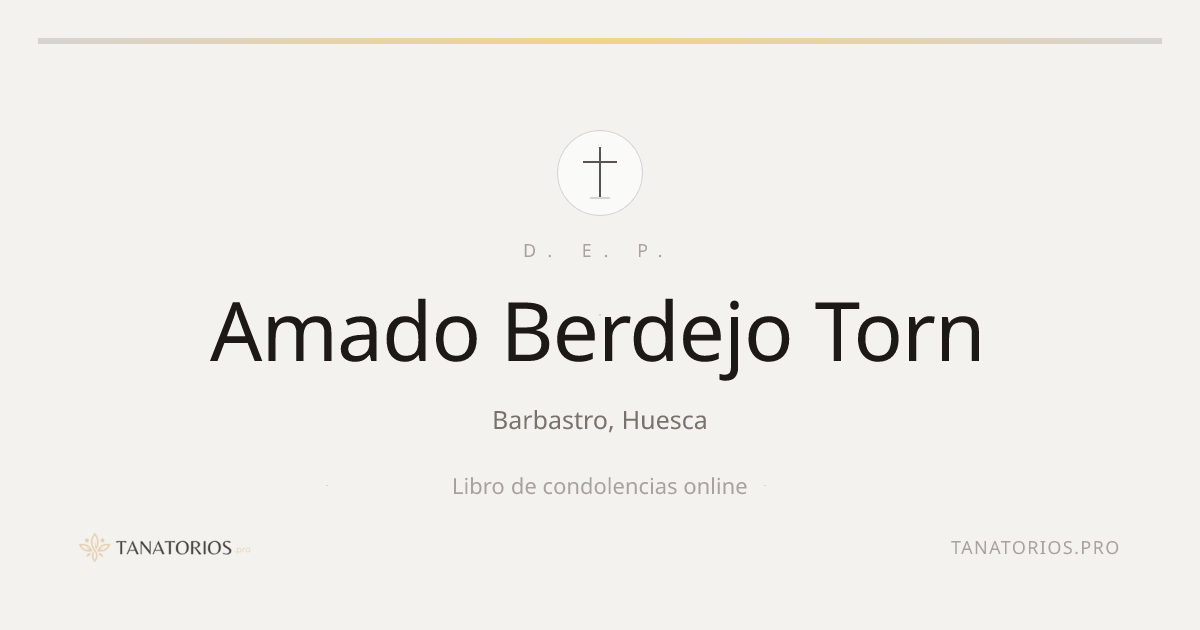 Memorial de Amado Berdejo Torn