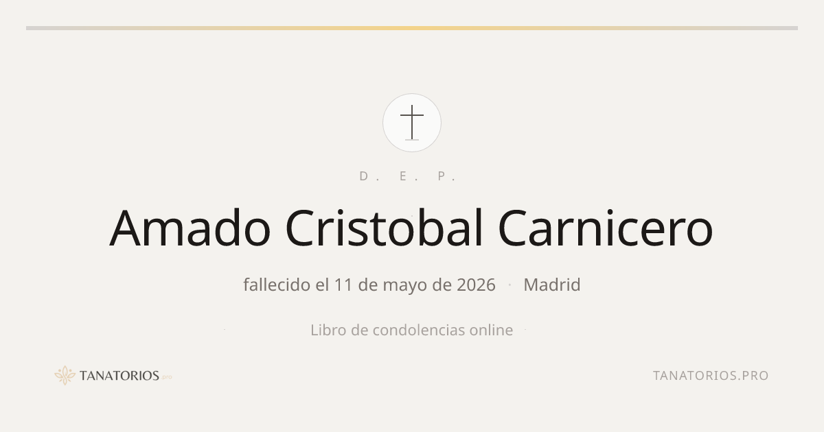 Memorial de Amado Cristobal Carnicero