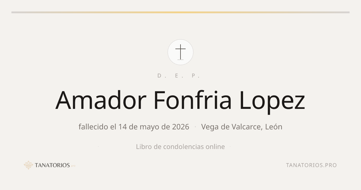 Memorial de Amador Fonfria Lopez