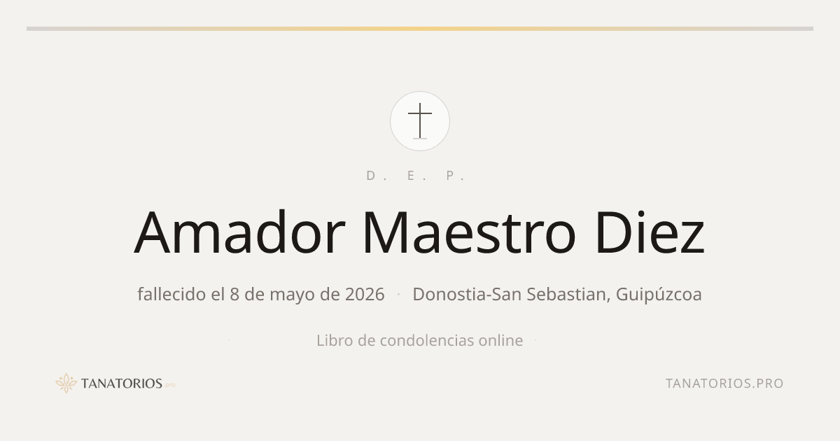 Memorial de Amador Maestro Diez