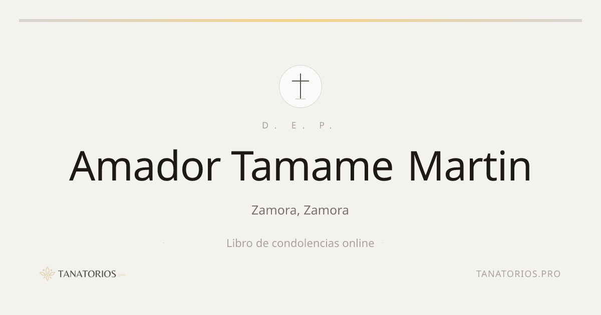 Memorial de Amador Tamame Martin