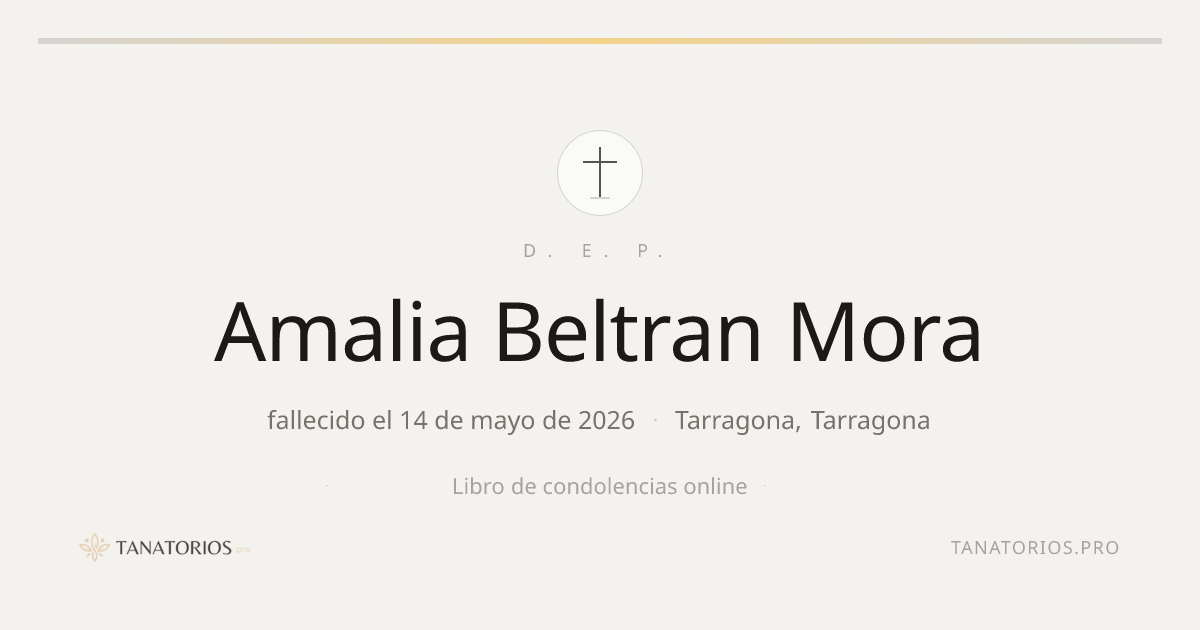 Memorial de Amalia Beltran Mora