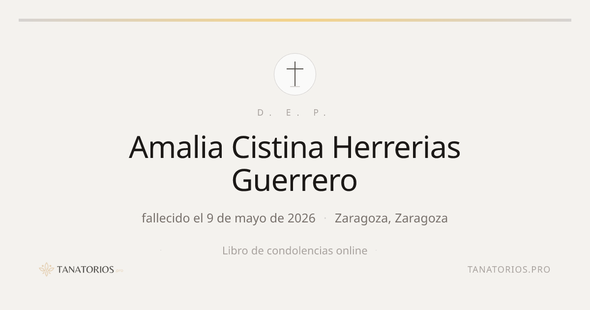Memorial de Amalia Cistina Herrerias Guerrero