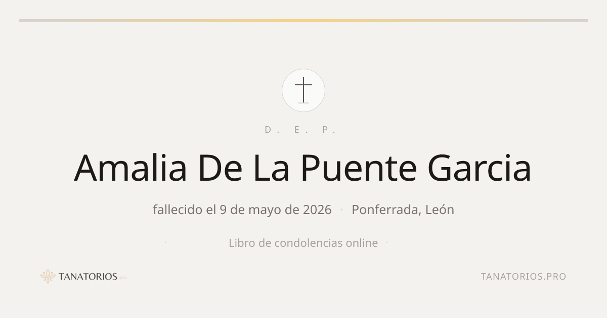 Memorial de Amalia De La Puente Garcia
