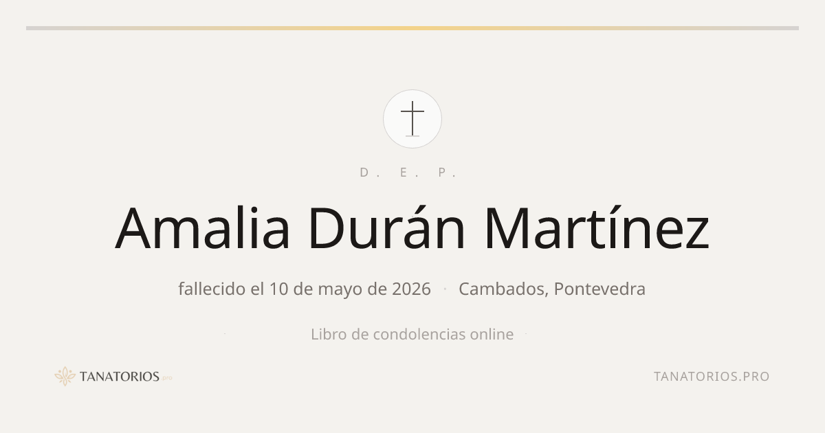 Memorial de Amalia Durán Martínez
