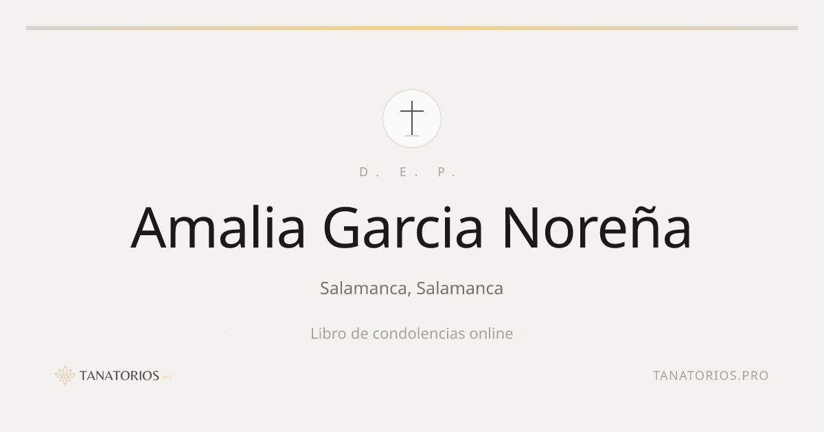 Memorial de Amalia Garcia Noreña