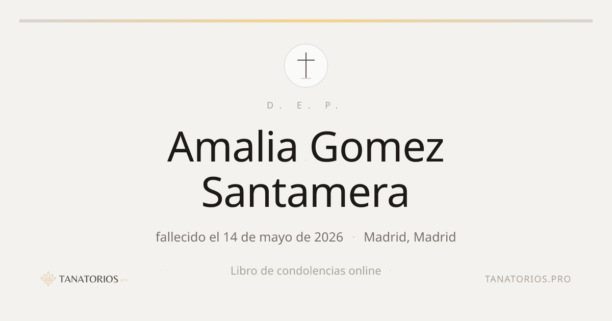 Memorial de Amalia Gomez Santamera