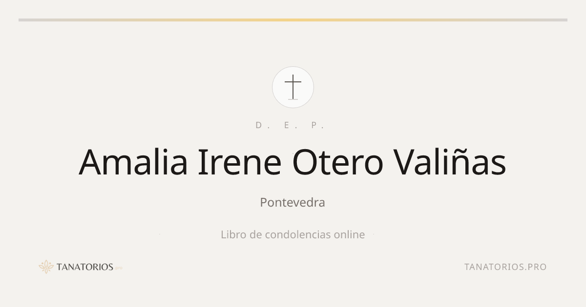 Memorial de Amalia Irene Otero Valiñas