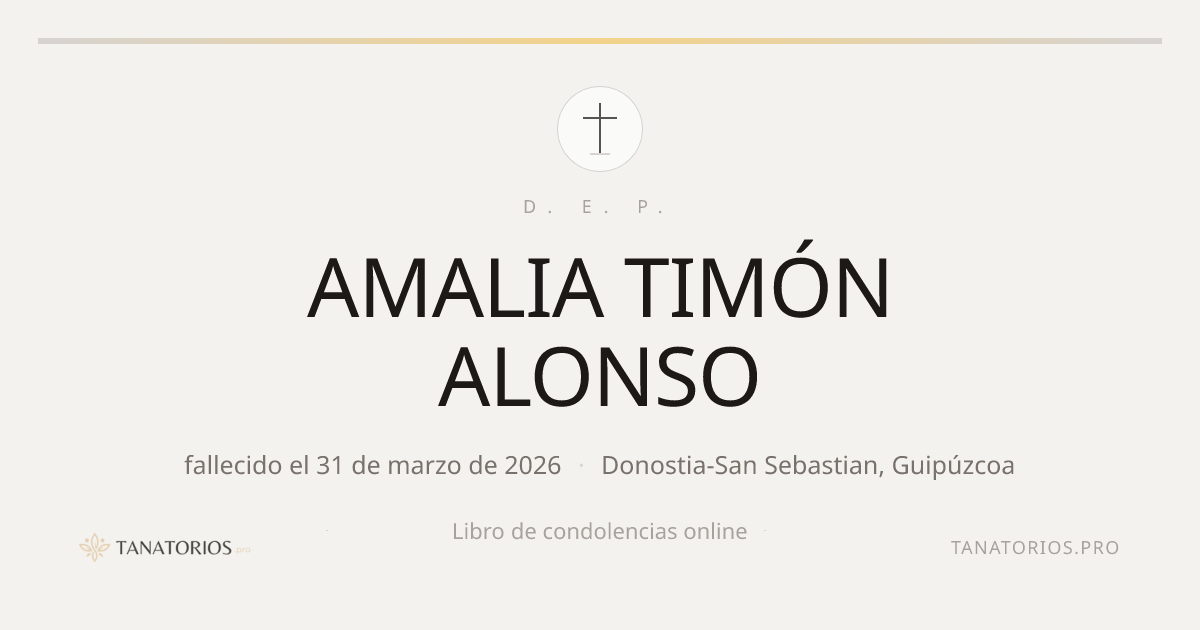 Memorial de AMALIA TIMÓN ALONSO