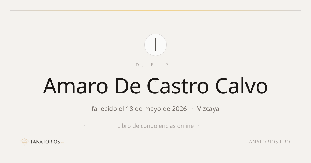 Memorial de Amaro De Castro Calvo