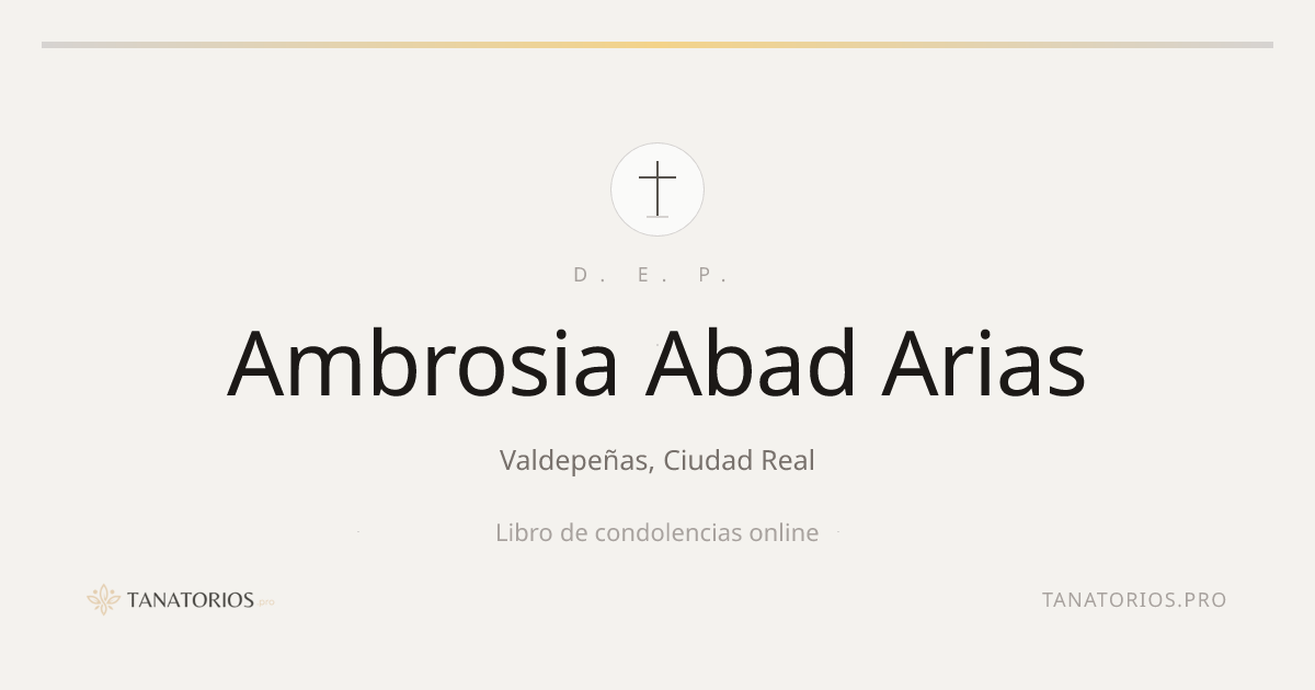Memorial de Ambrosia Abad Arias