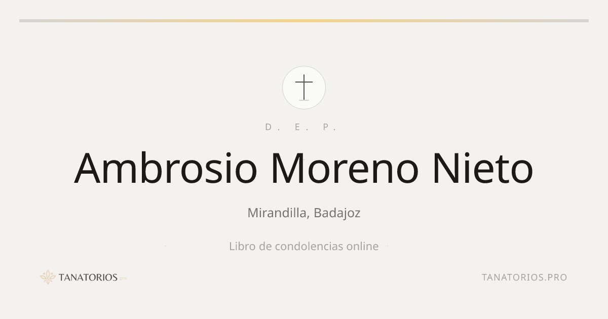 Memorial de Ambrosio Moreno Nieto