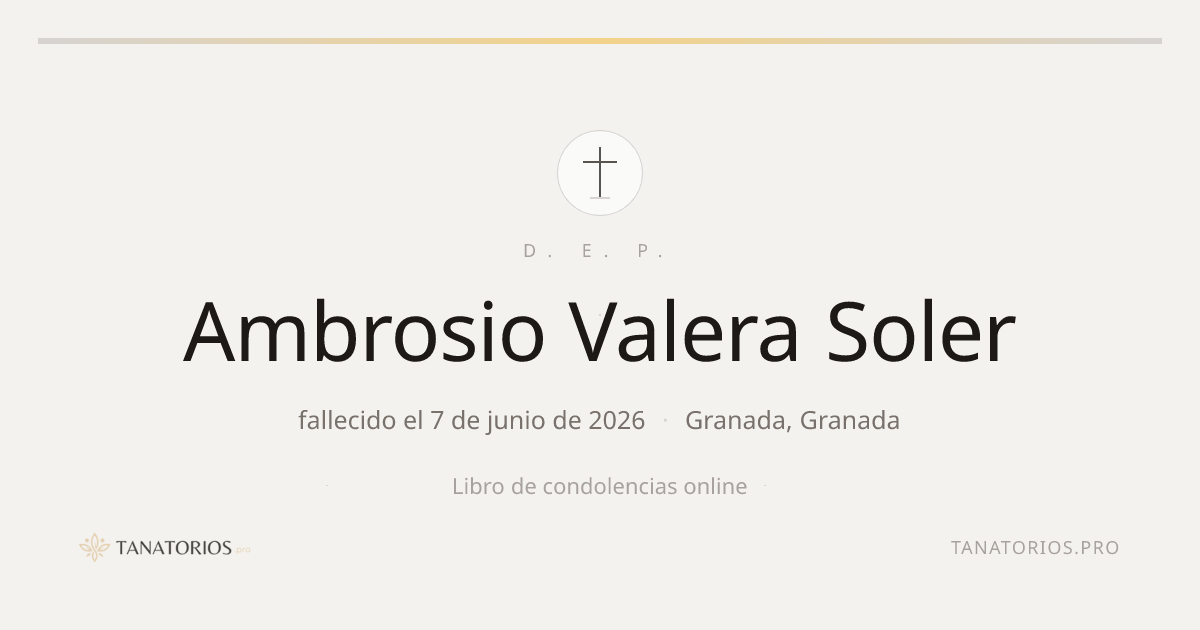 Memorial de Ambrosio Valera Soler