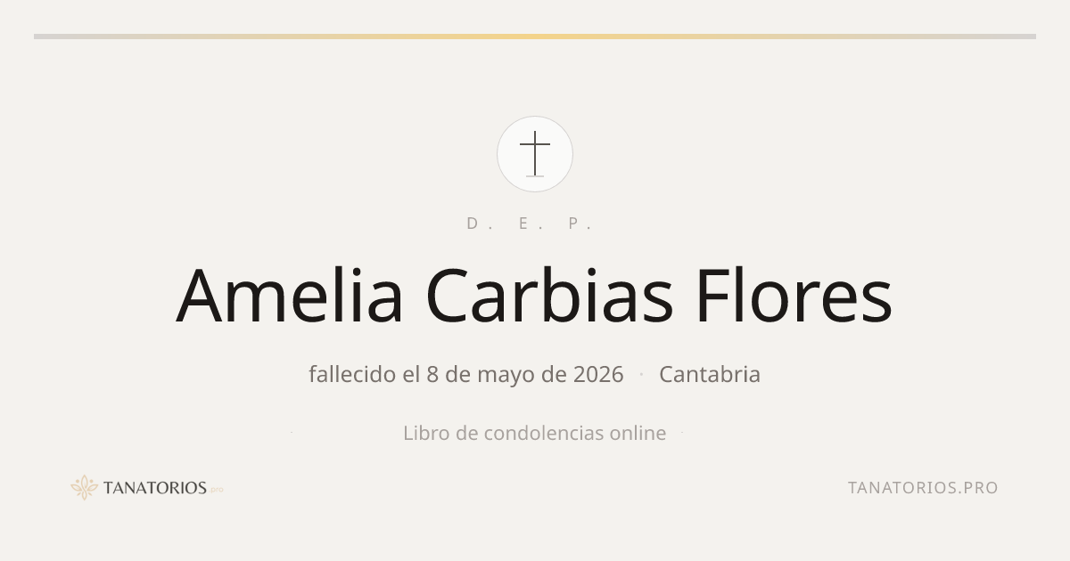 Memorial de Amelia Carbias Flores