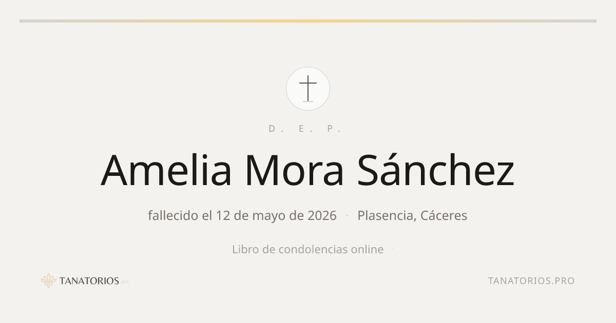 Memorial de Amelia Mora Sánchez