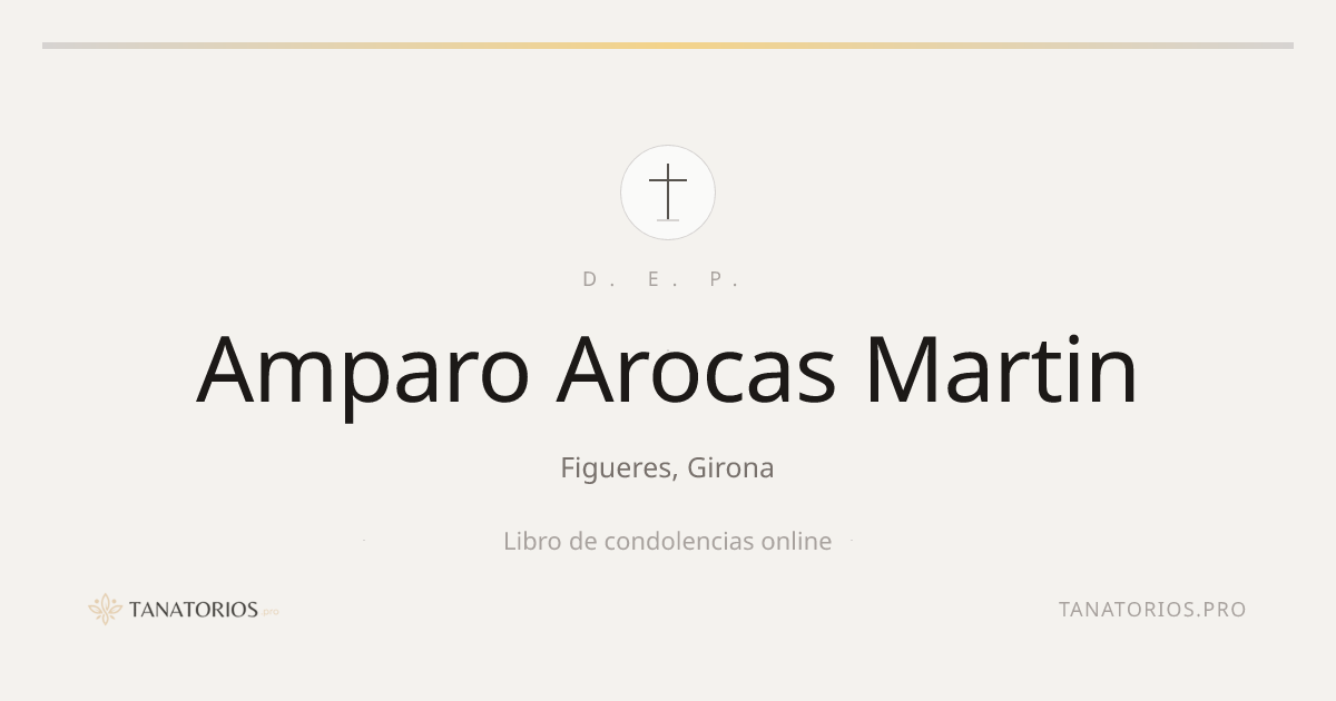Memorial de Amparo Arocas Martin