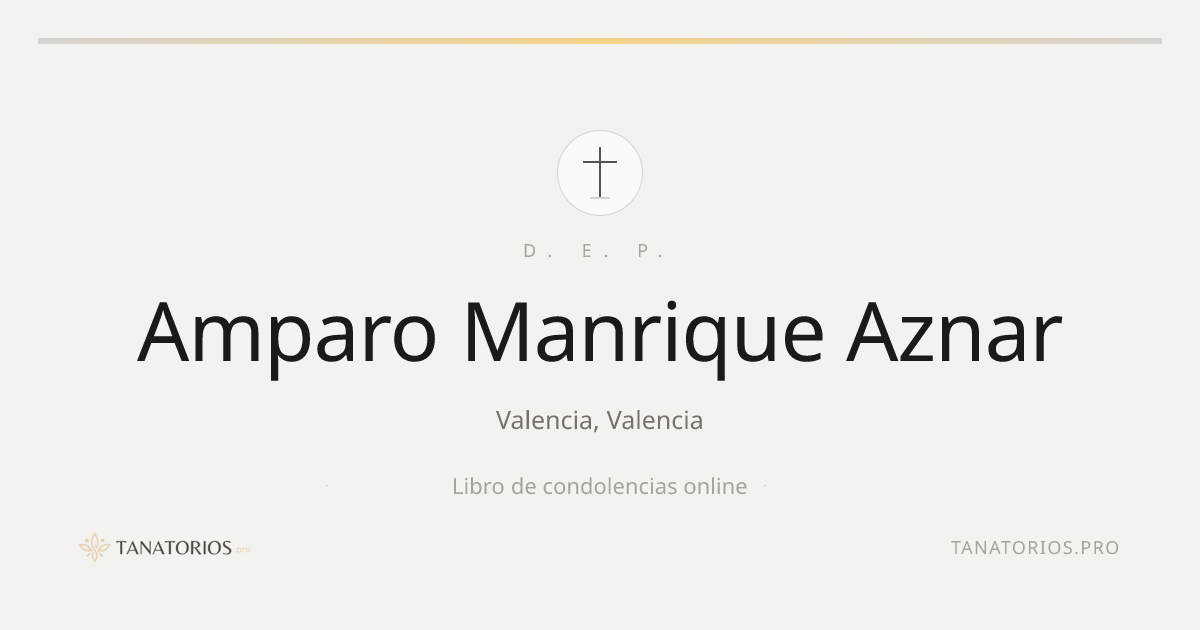 Memorial de Amparo Manrique Aznar
