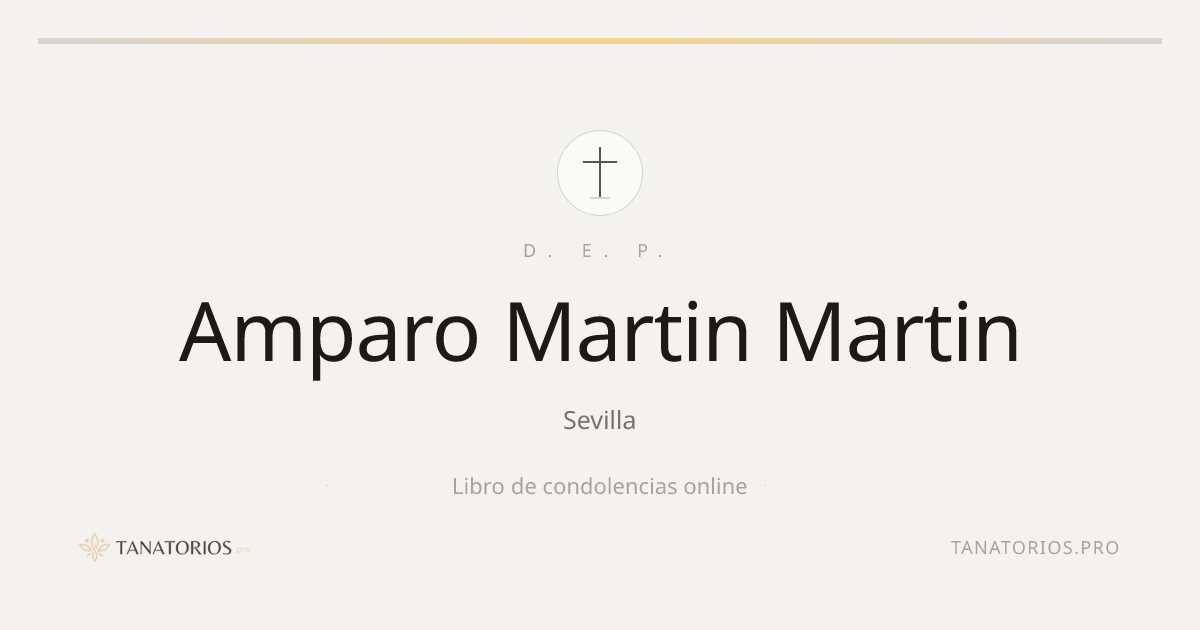 Memorial de Amparo Martin Martin