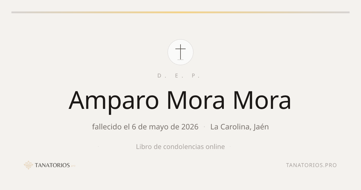 Memorial de Amparo Mora Mora