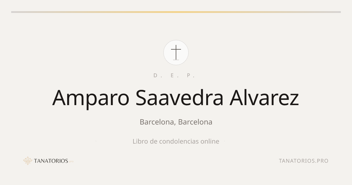 Memorial de Amparo Saavedra Alvarez