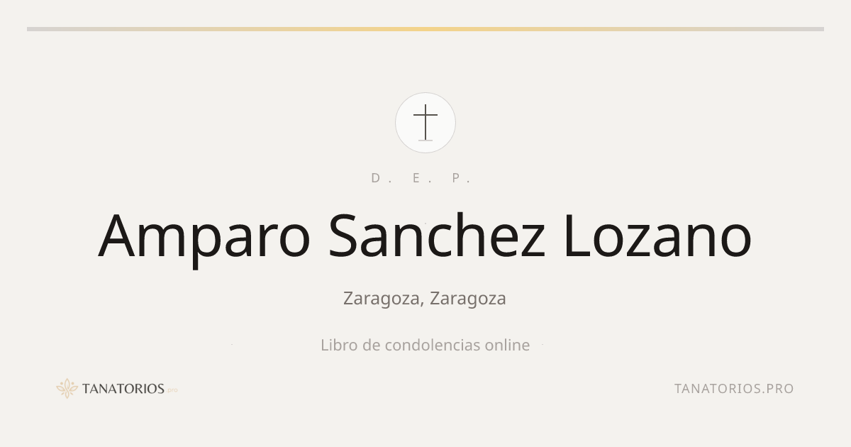 Memorial de Amparo Sanchez Lozano