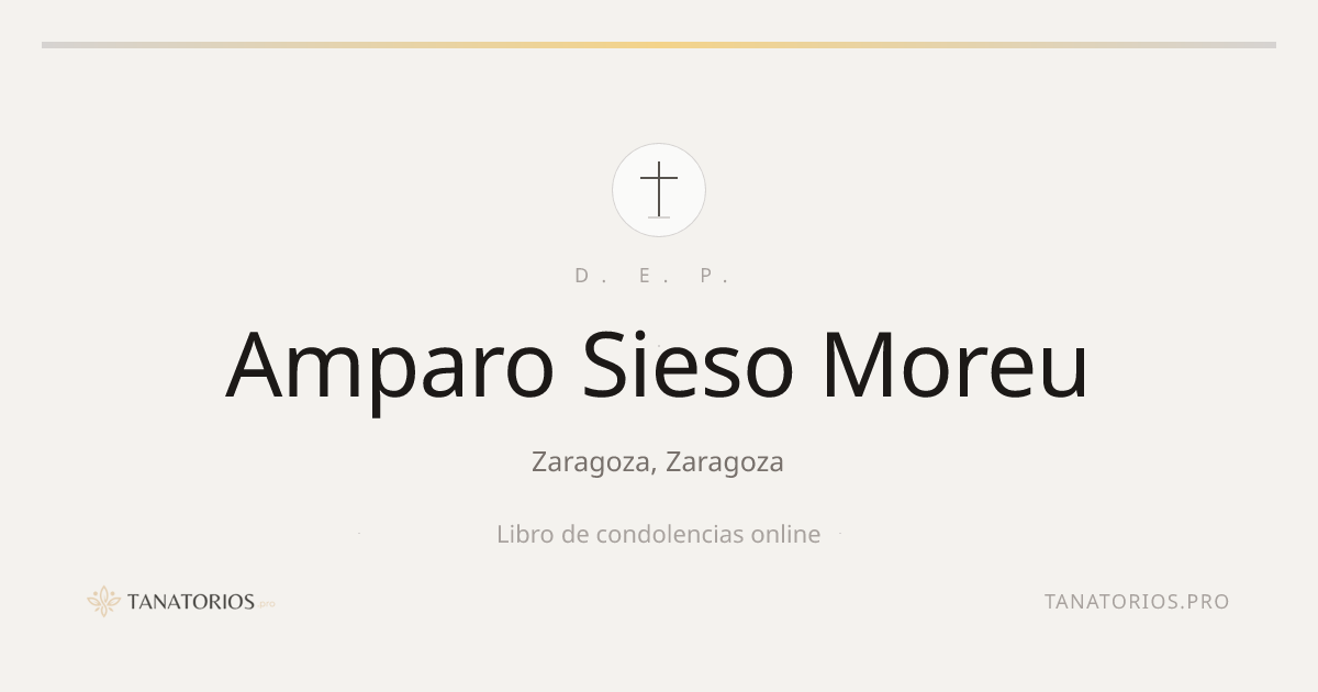 Memorial de Amparo Sieso Moreu