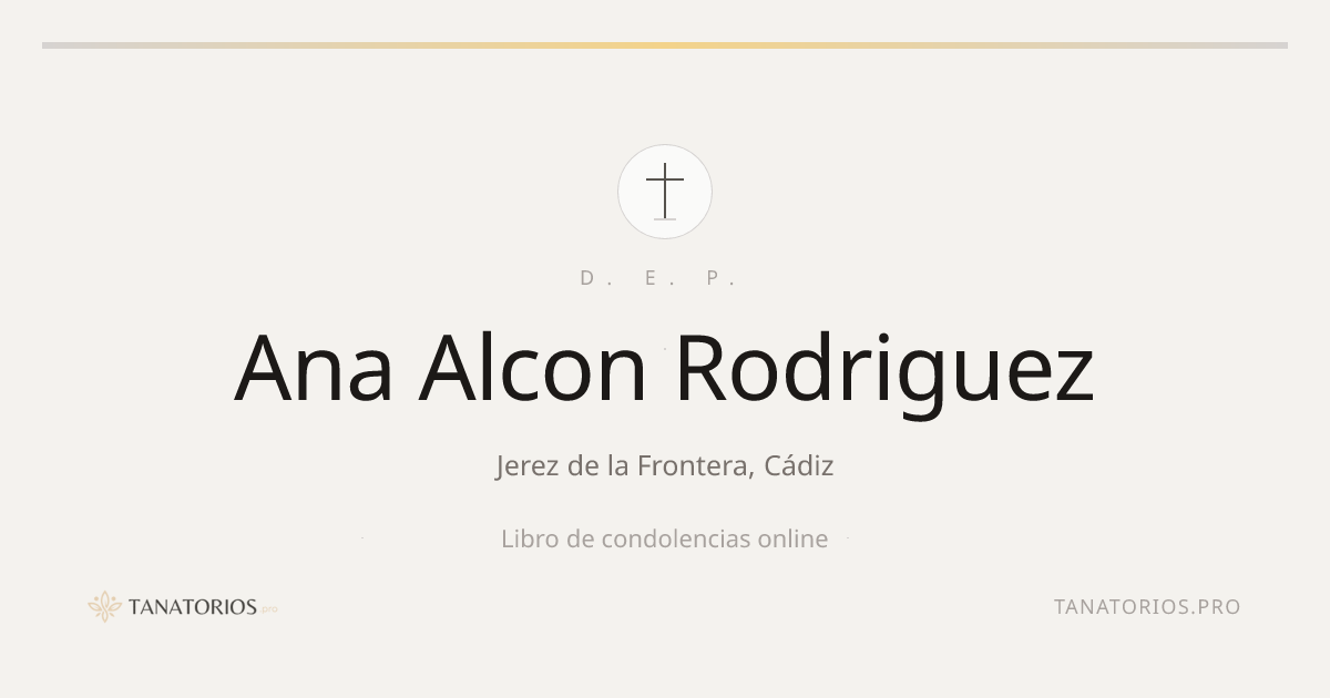 Memorial de Ana Alcon Rodriguez
