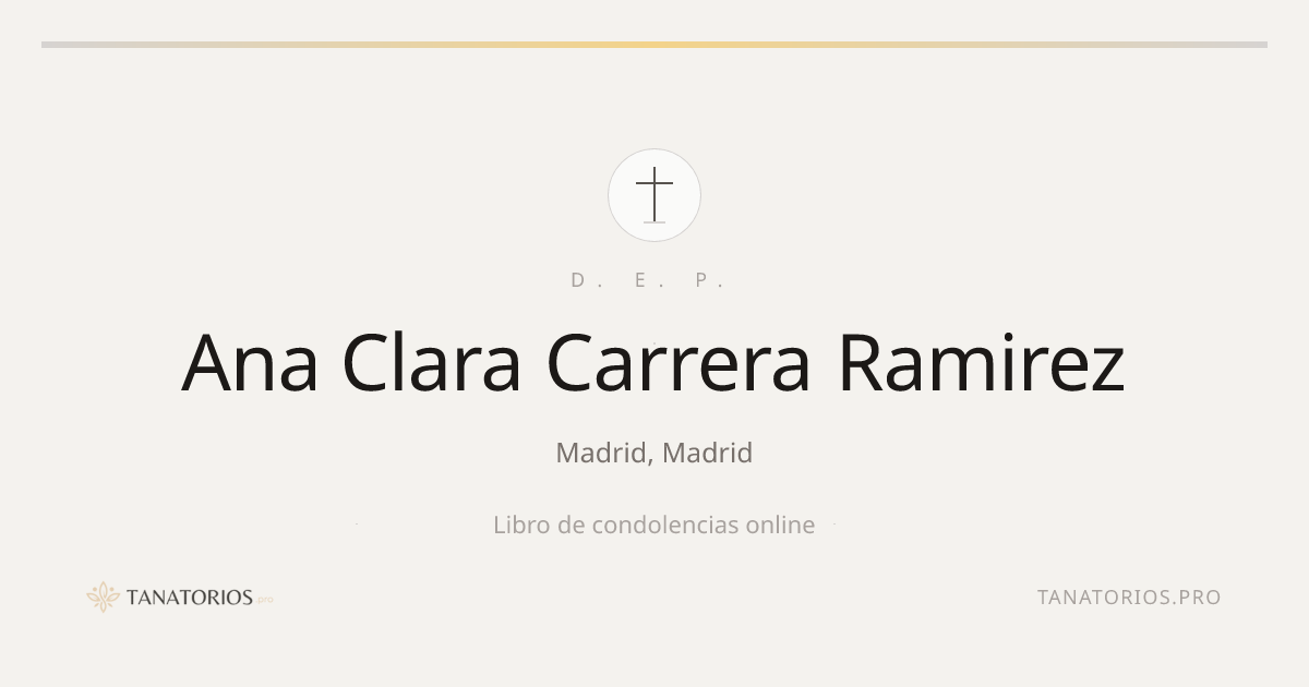 Memorial de Ana Clara Carrera Ramirez