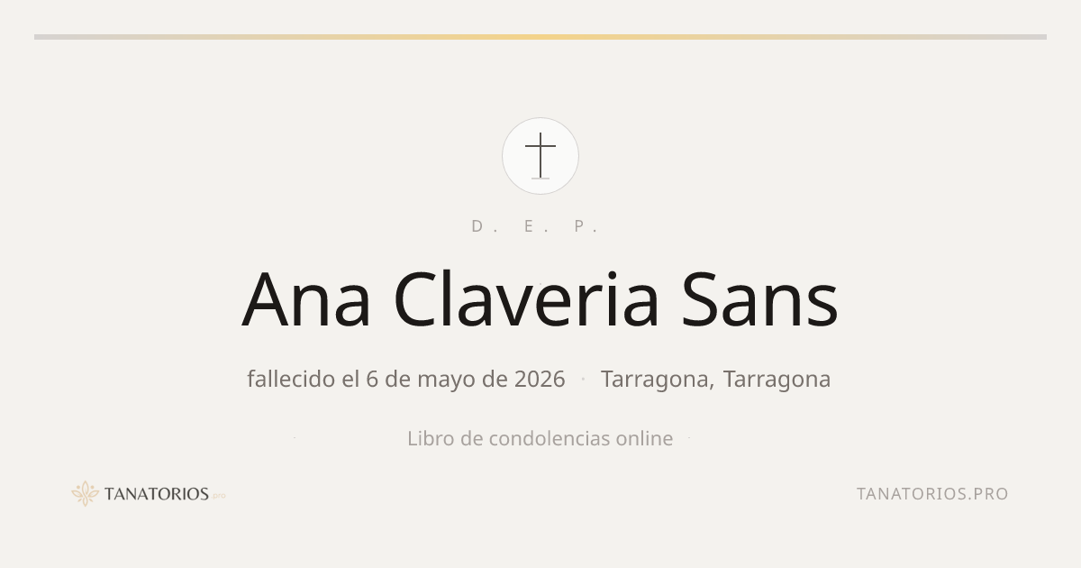 Memorial de Ana Claveria Sans