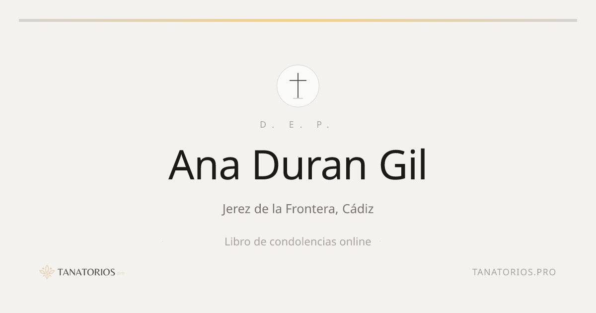 Memorial de Ana Duran Gil