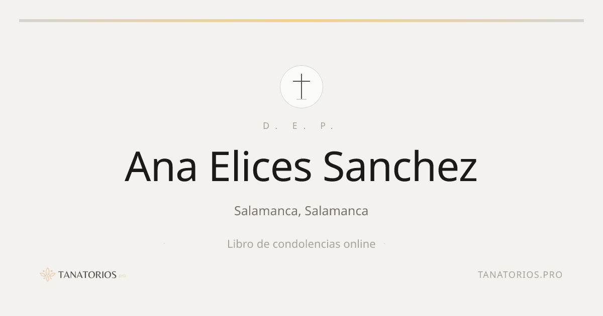 Memorial de Ana Elices Sanchez