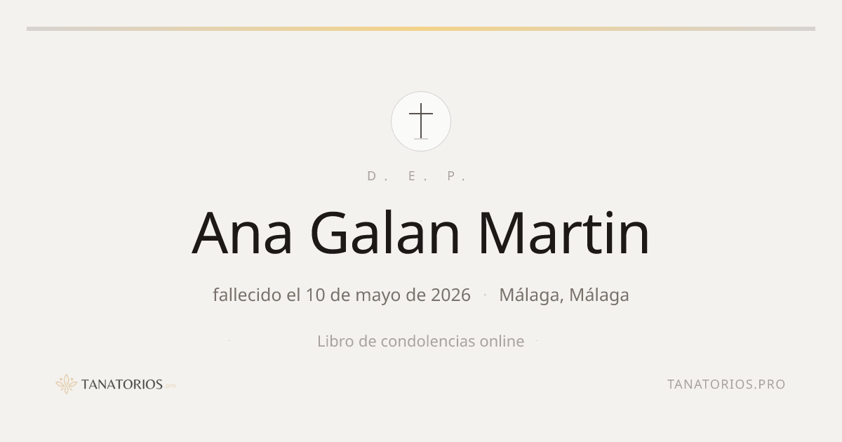 Memorial de Ana Galan Martin