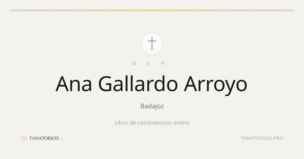 Memorial de Ana Gallardo Arroyo