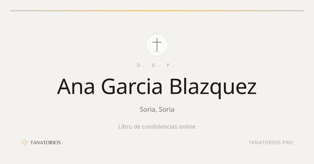 Memorial de Ana Garcia Blazquez