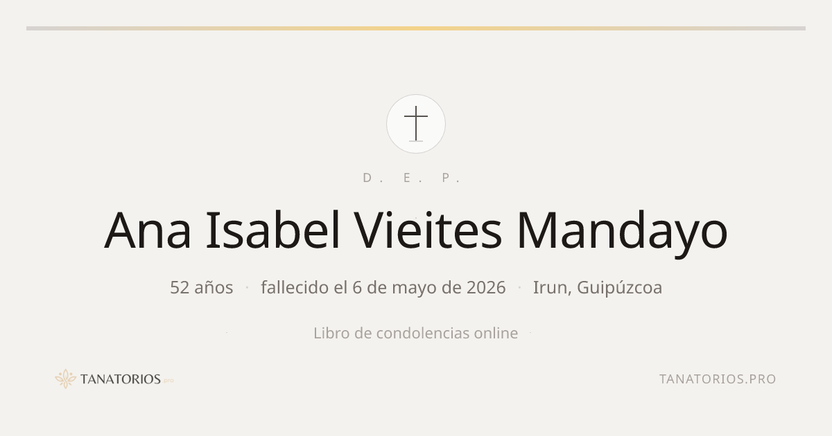 Memorial de Ana Isabel Vieites Mandayo