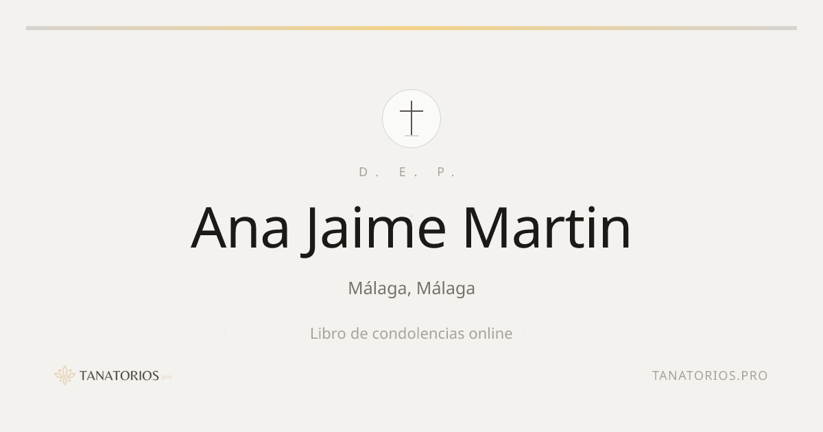 Memorial de Ana Jaime Martin