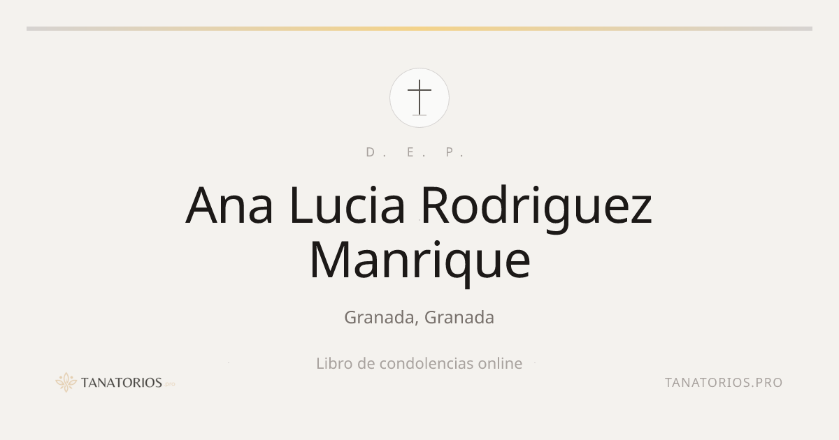Memorial de Ana Lucia Rodriguez Manrique