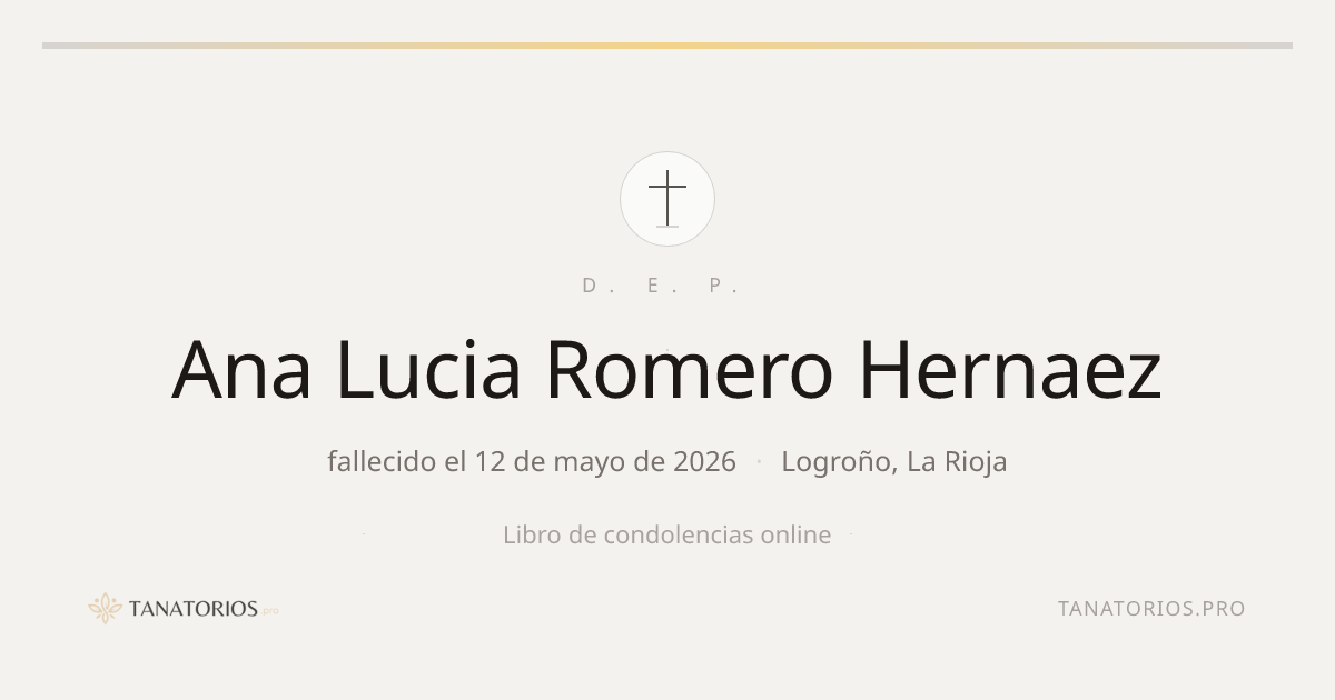 Memorial de Ana Lucia Romero Hernaez