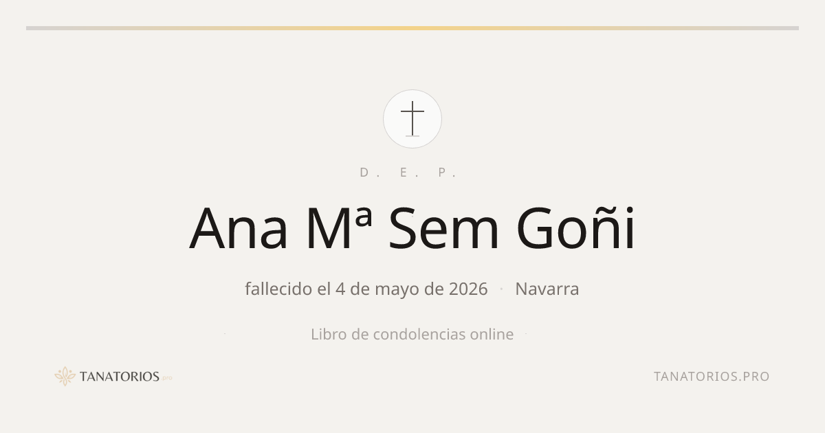 Memorial de Ana Mª  Sem Goñi