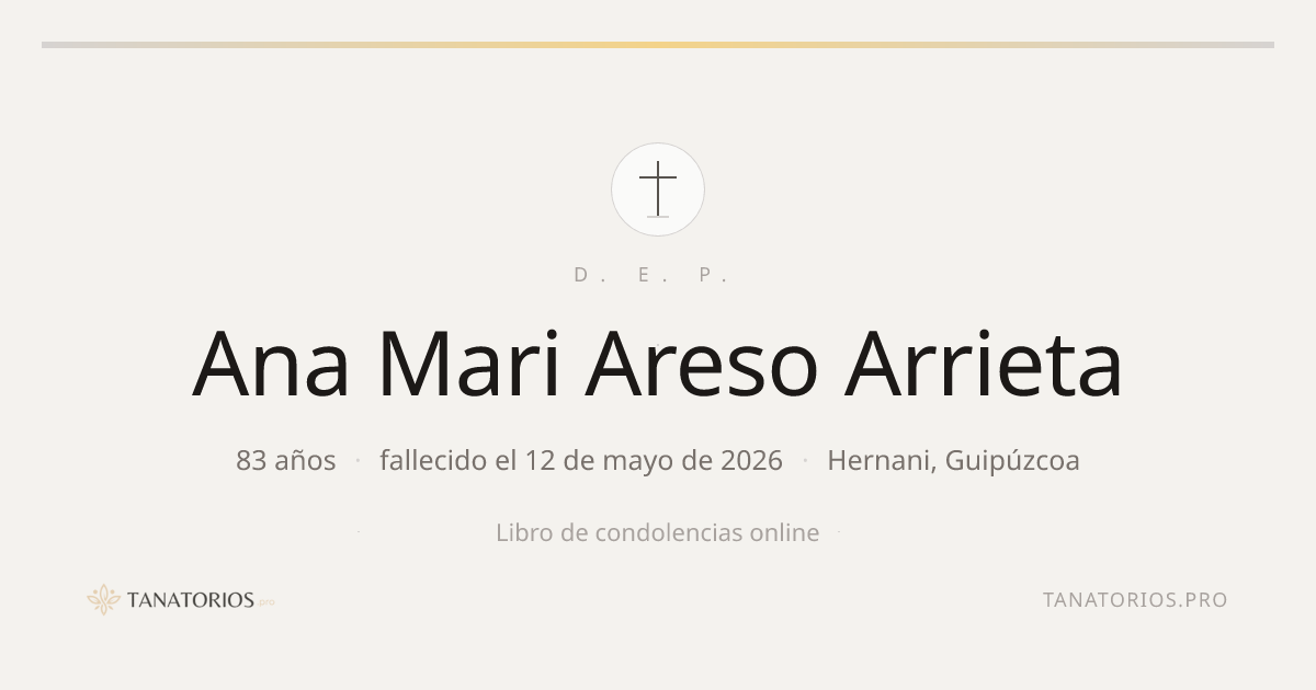 Memorial de Ana Mari Areso Arrieta