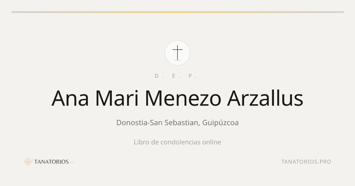 Memorial de Ana Mari Menezo Arzallus
