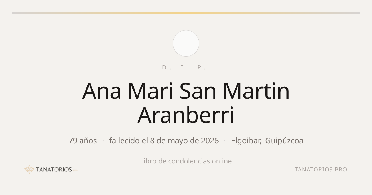 Memorial de Ana Mari San Martin Aranberri