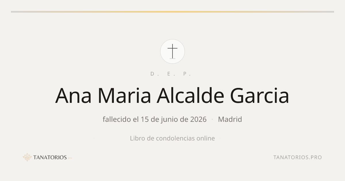 Memorial de Ana Maria Alcalde Garcia