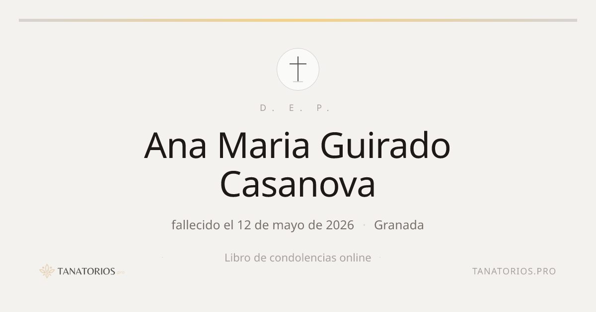 Memorial de Ana Maria Guirado Casanova