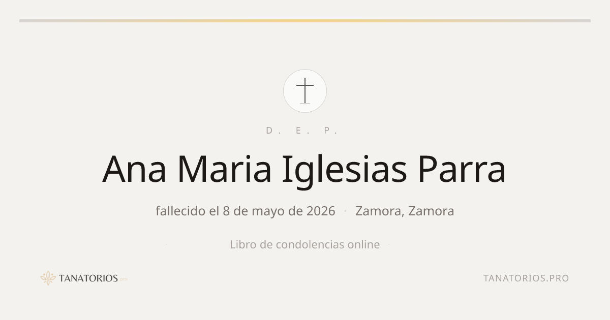 Memorial de Ana Maria Iglesias Parra