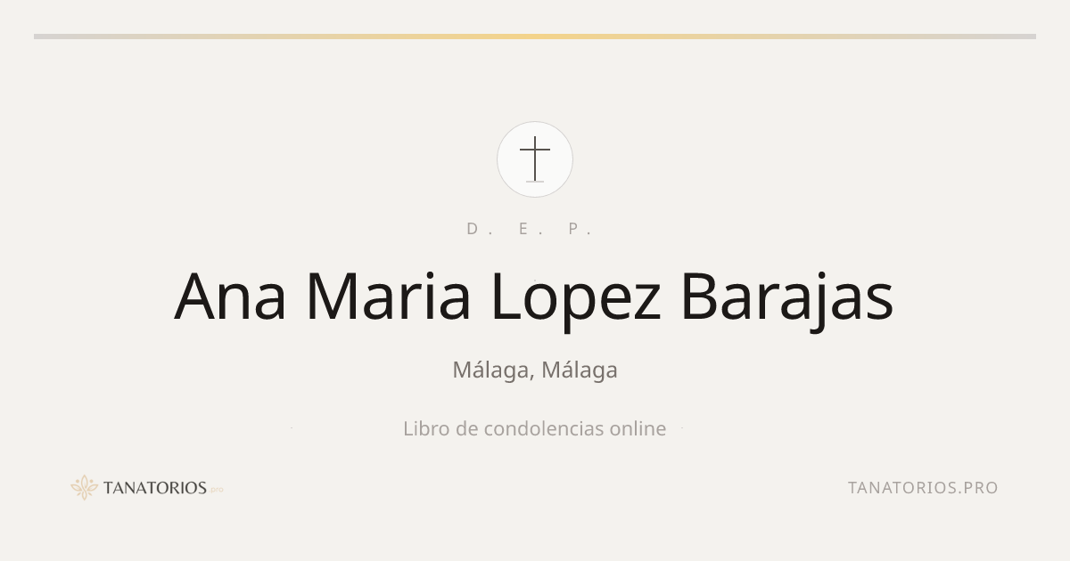 Memorial de Ana Maria Lopez Barajas