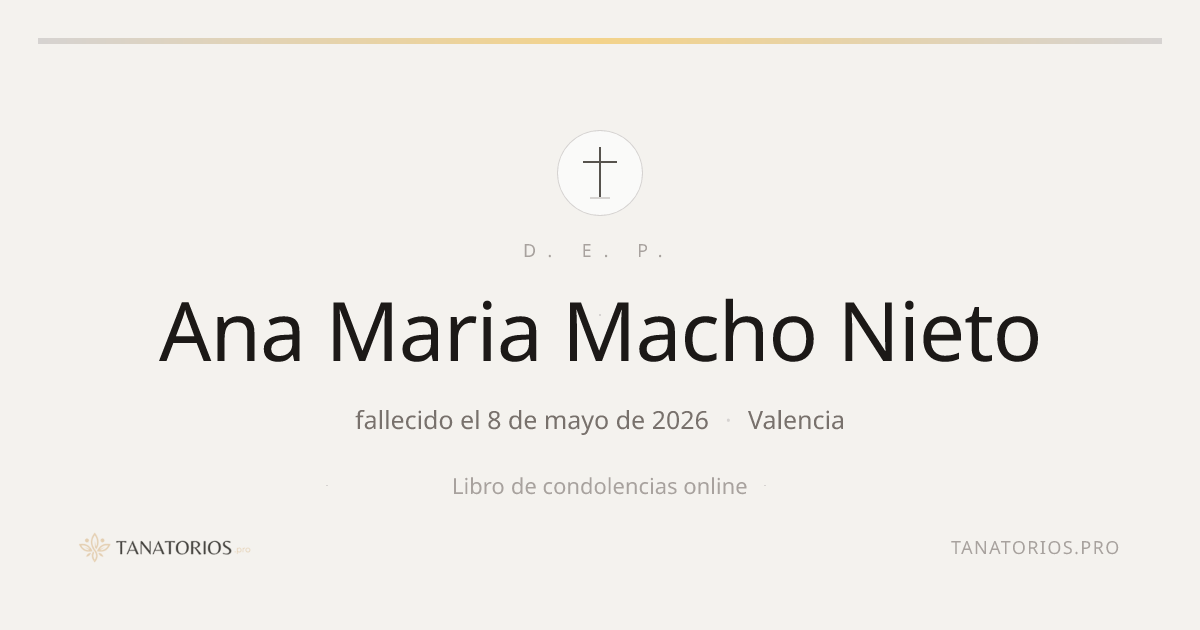 Memorial de Ana Maria Macho Nieto